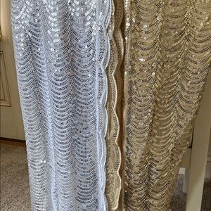 Elegant Sequin Skirt in Silver and Gold